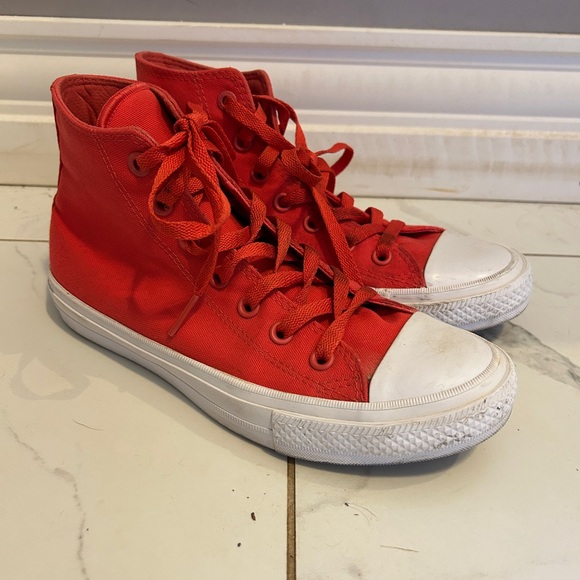 Converse Chuck Taylor 11 High Top Red Sz 8 - Picture 2 of 11